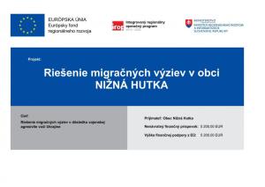 Riešenie migračných výziev v obci Nižná Hutka 1